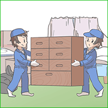 短距離引越し・家具の移動のイメージイラスト